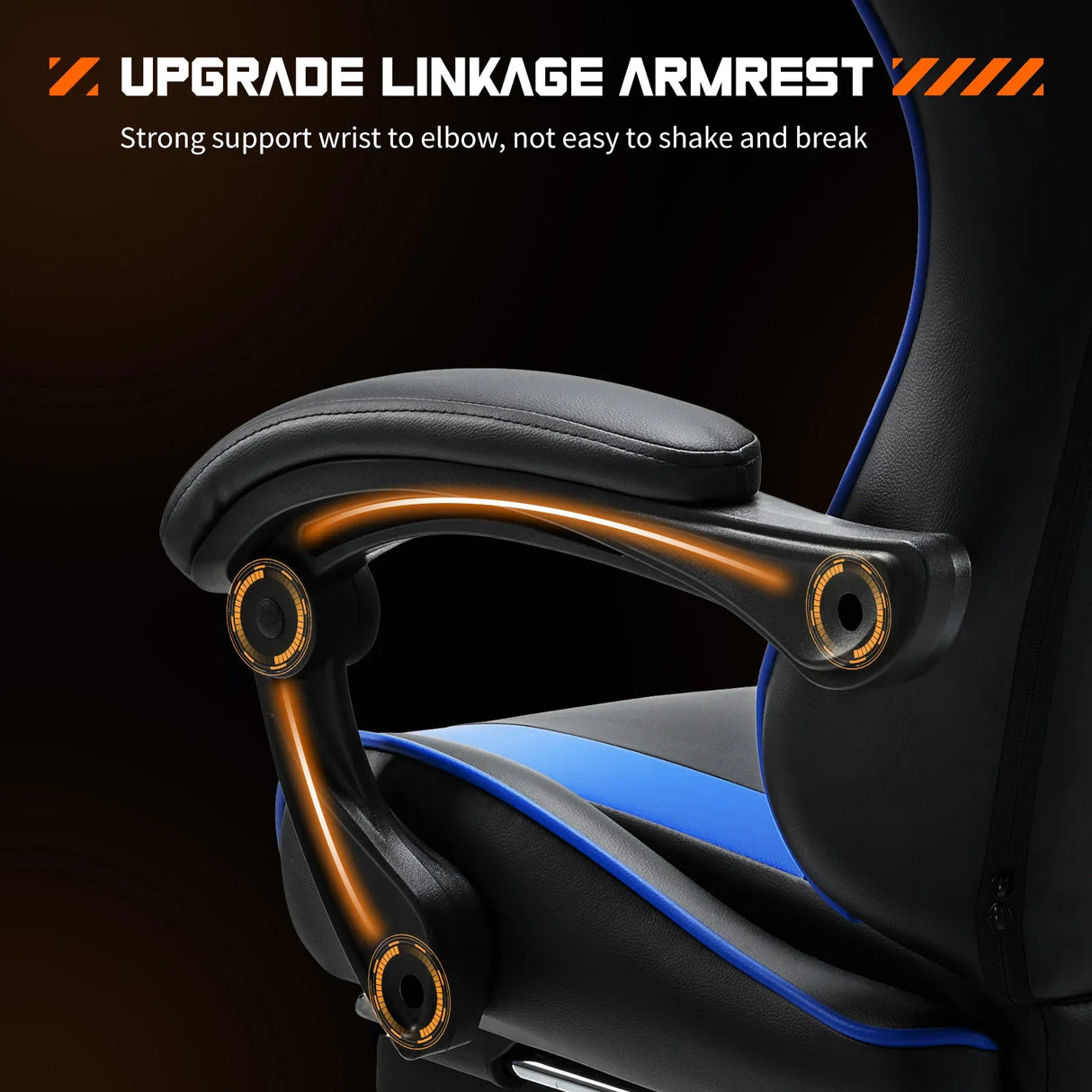 Ergonomic Gaming Chair Adjustable Swivel PU Leather Office Chair Lumbar Headrest