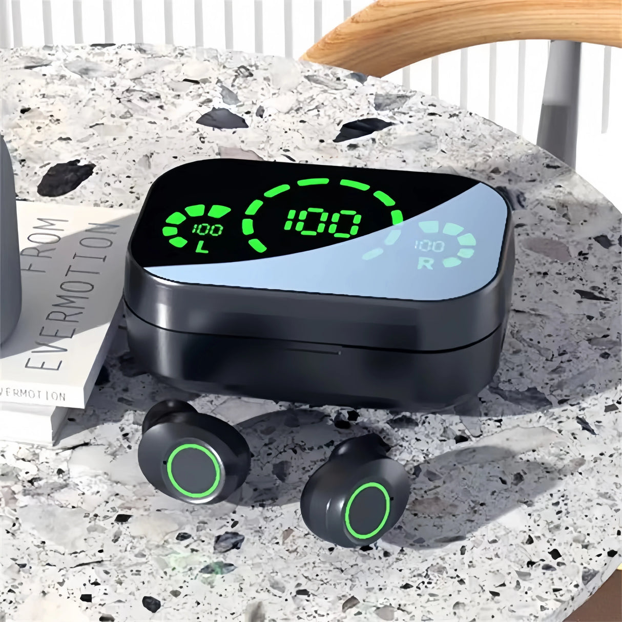 YD03 TWS Bluetooth 5.3 Wireless Earbuds Touch Control LED Charging Case Stereo