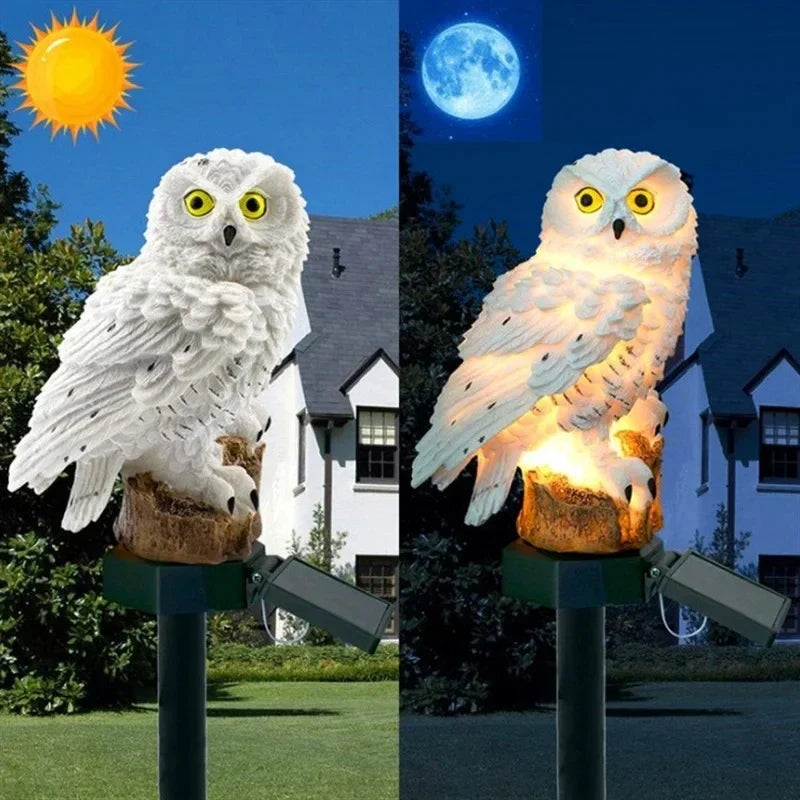 Solar Owl Garden Lights Outdoor LED Solar Powered Waterproof Animal Lamp Decor