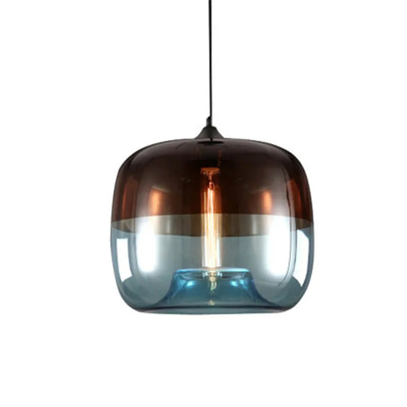 Nordic Glass Pendant Light – Modern LED Hanging Lamp for Kitchen & Living Room