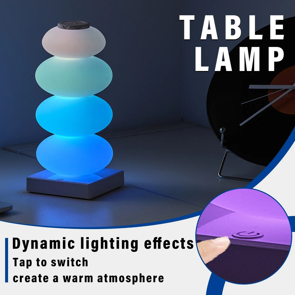 Touch RGB LED Table Lamp 16 Color Changing Bedside Ambient Night Light