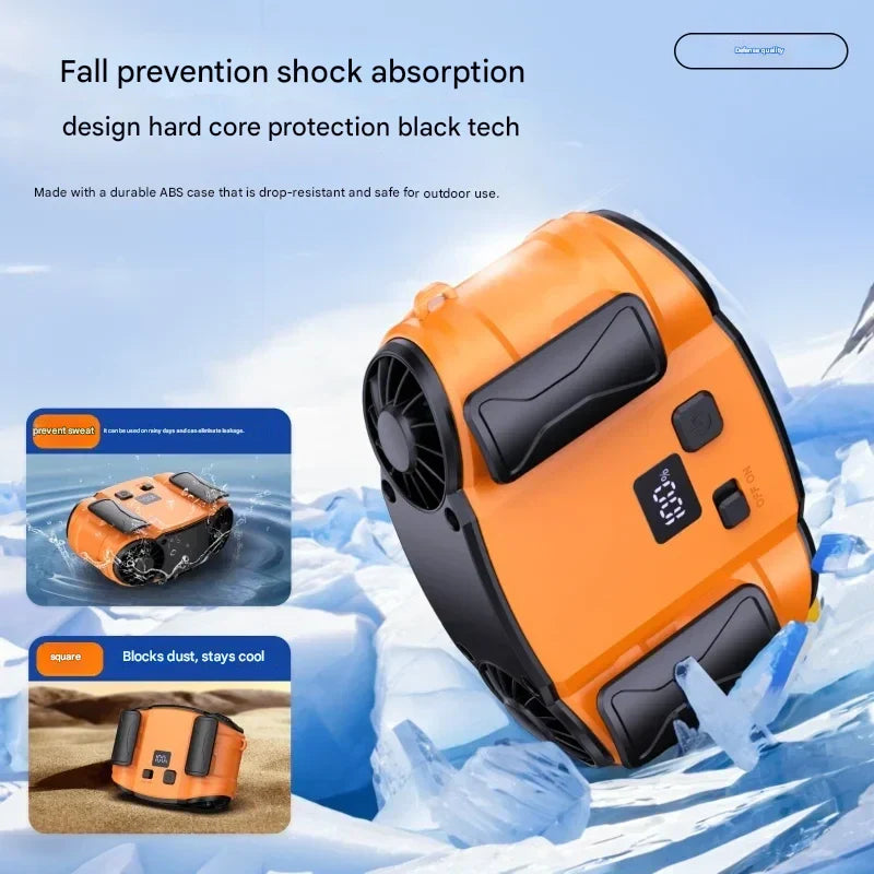 Dual Outlet Waist Fan Portable Hands Free Cooling Fan