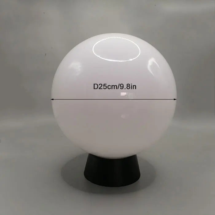 Outdoor Post Lamp Black Globe Fence Deck Pillar Light for Yard Porch