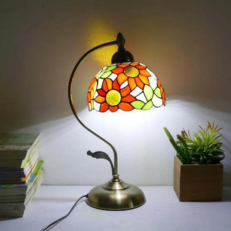 Tiffany Style LED Table Lamp Bedside Bedroom Decorative European E27 Lighting