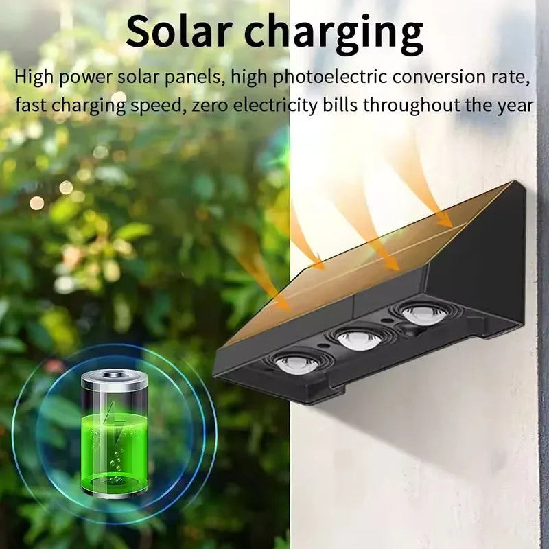 Solar Wall Light Outdoor – Waterproof LED Fence Lamp for Garden, Patio & House Sign