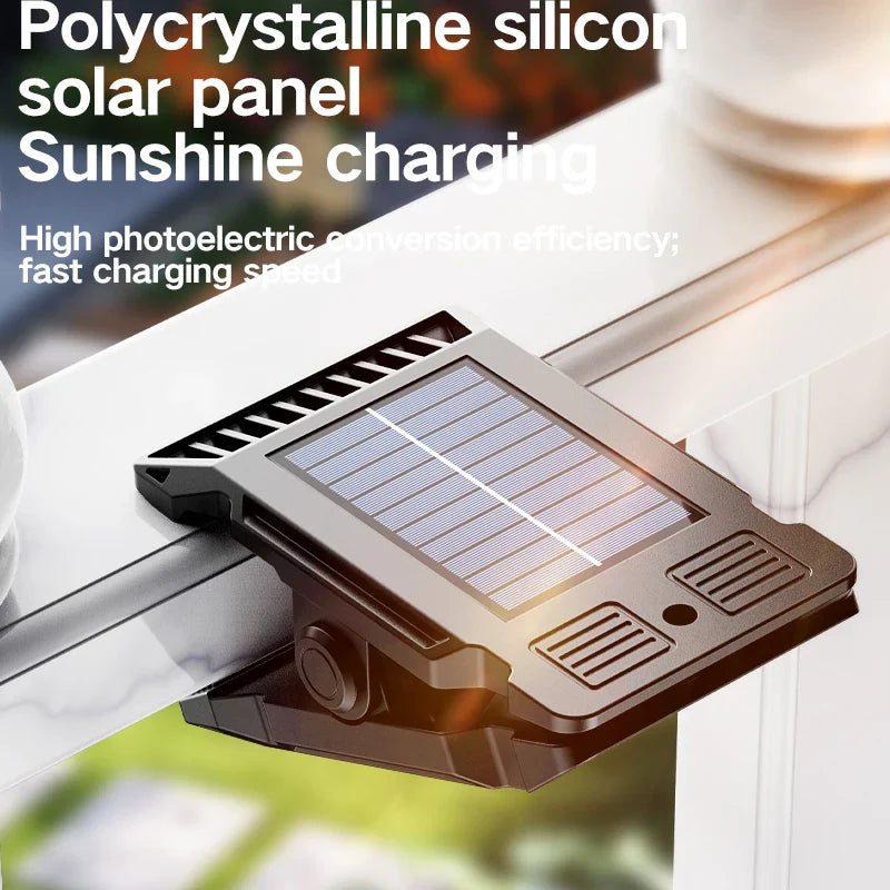 Solar Motion Sensor Garden Light Outdoor Courtyard Lawn Clip-On LED Lamp