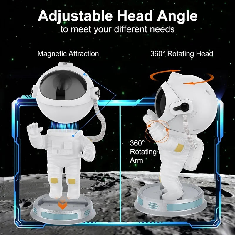 Galaxy Star Projector Night Light Astronaut Lamp Starry Sky Bedroom Home Decor