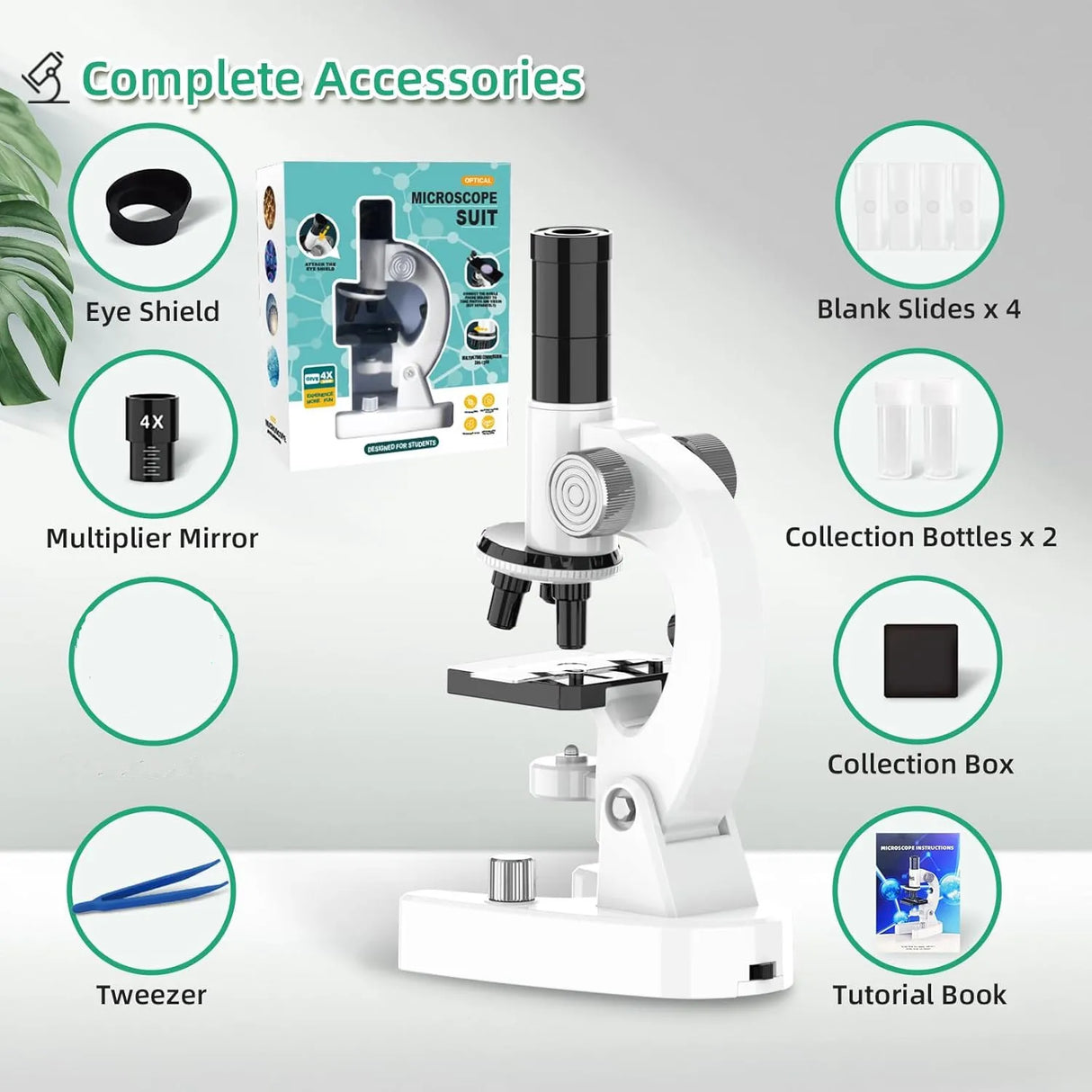 4800X Digital Microscope for Kids Elementary Science Biology Learning