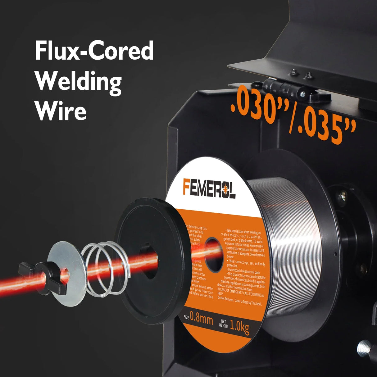 2-in-1 MIG Welder 130A Gasless Flux Core ARC IGBT Welding Machine for Home DIY