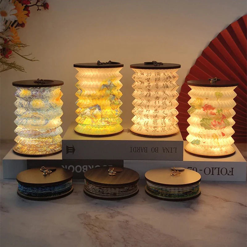 Foldable Touch Dimmable LED Table Lamp USB Rechargeable Portable Bedside Lantern