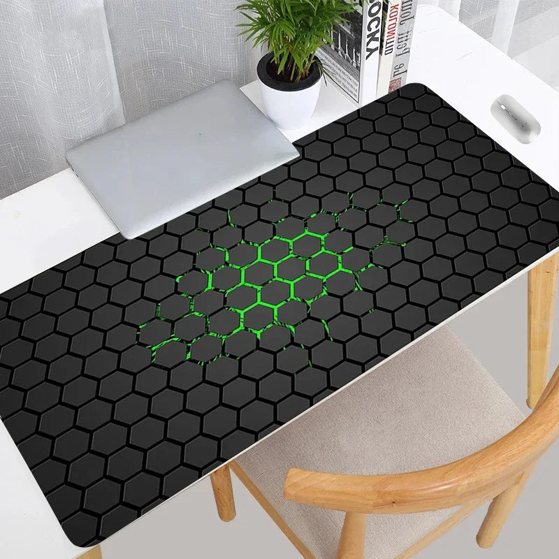 XXL Extended Gaming Mouse Pad Large Desk Mat Keyboard Pad Non-Slip Hexagon Design