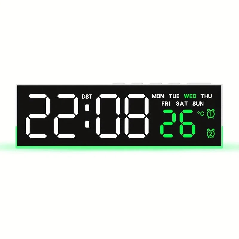 Smart LED Alarm Clock with Night Light Digital Bedside Clock 12/24H Display