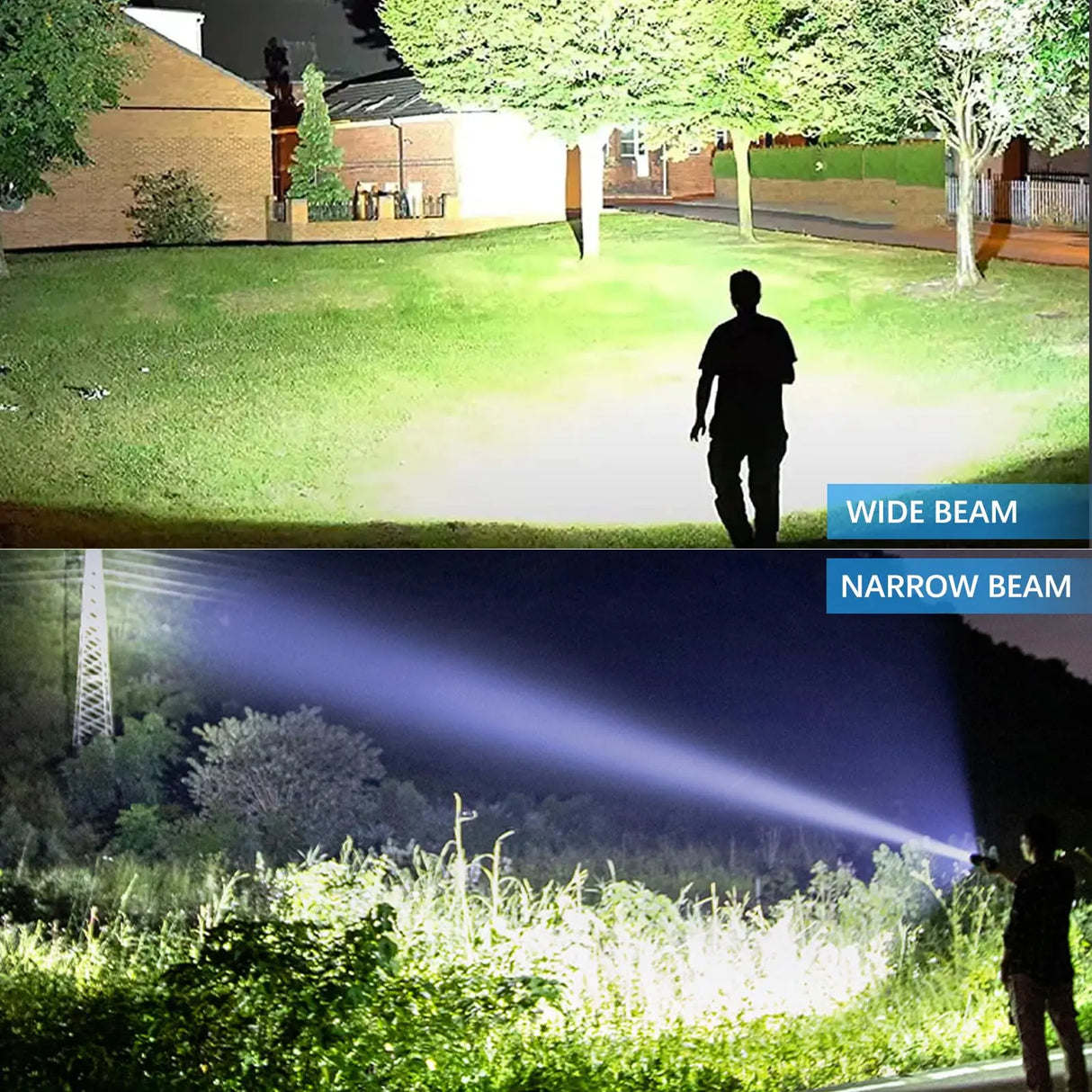Rechargeable High Lumen LED Flashlight Waterproof 5 Modes Bright Torch