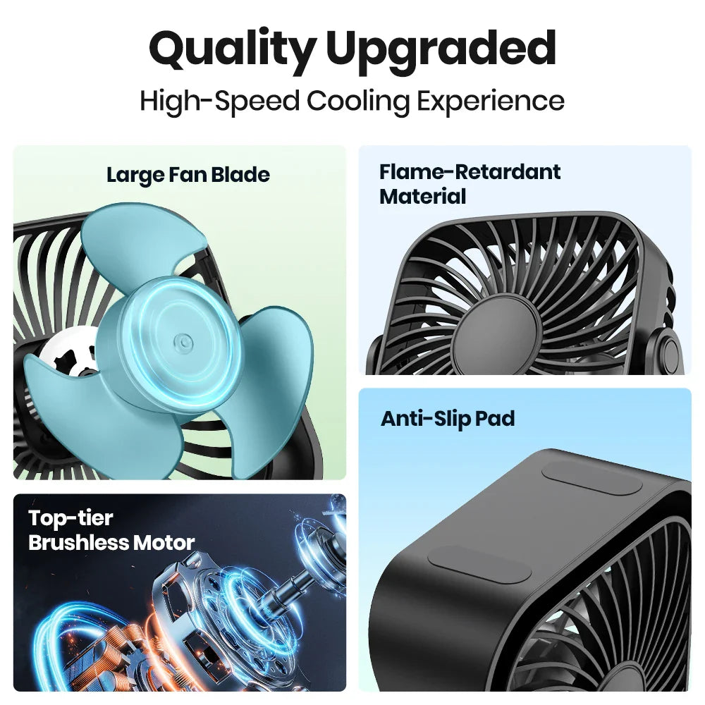 USB Powered Handheld Fan 5V Plug-In Portable Cooling Fan