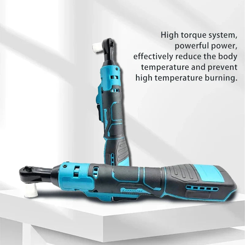 Cordless Electric Ratchet Wrench Rechargeable 21V Screwdriver Nut Tool
