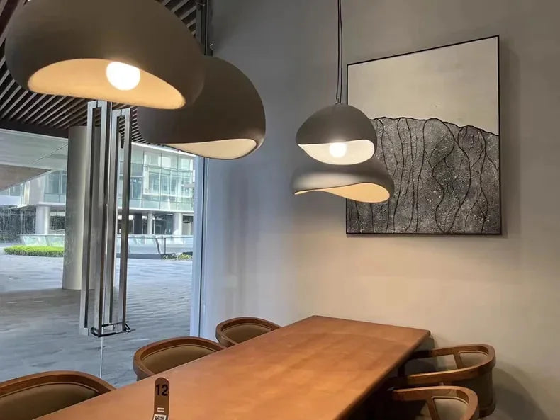 Moktan Sabai Nordic Wabi Sabi LED Chandelier – E27 Pendant Light for Kitchen & Bar