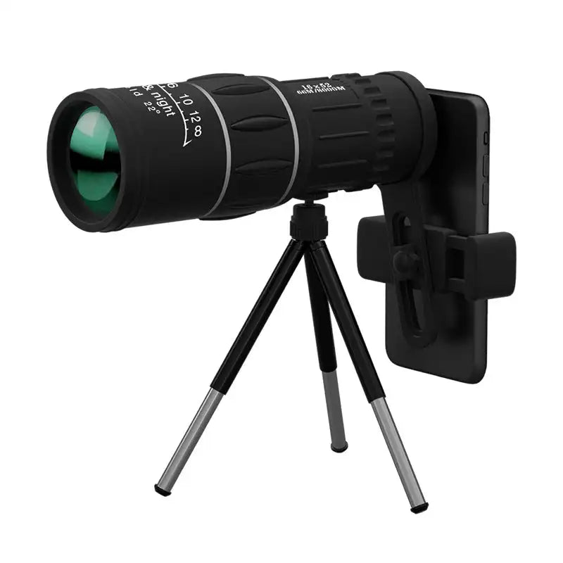 16x52 High Power Monocular Telescope Dual Focus Zoom Long Range Outdoor Viewing Scope