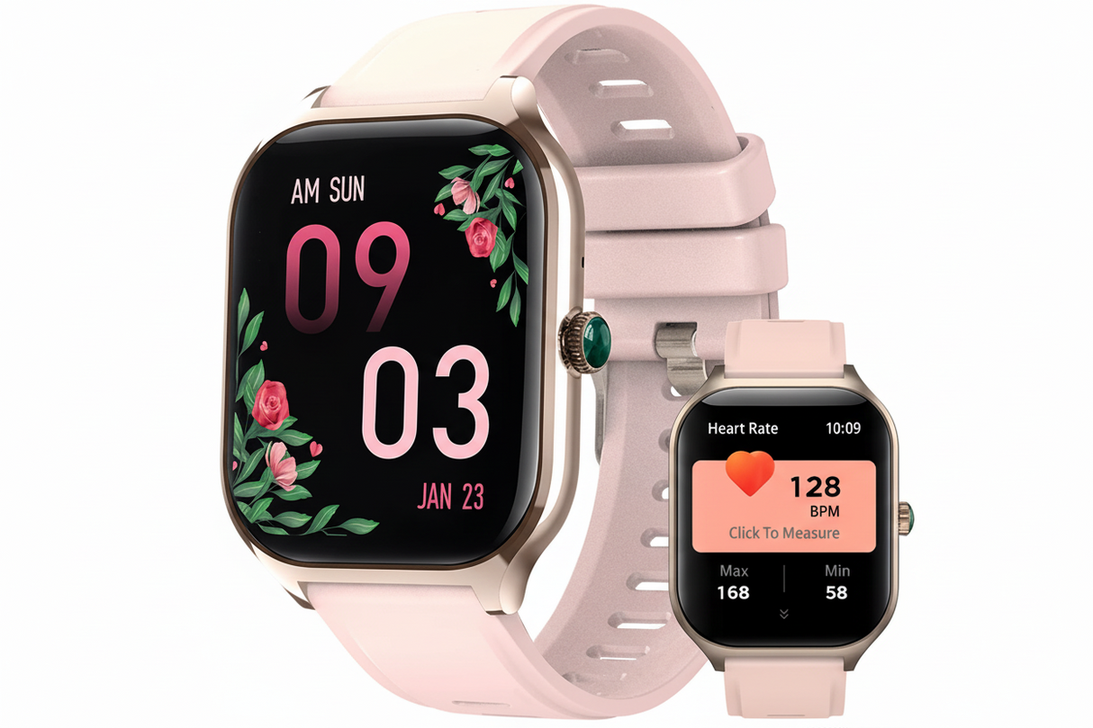 GPS Smart Watch for Men Women Fitness Heart Rate Monitor Bluetooth Call Tracker