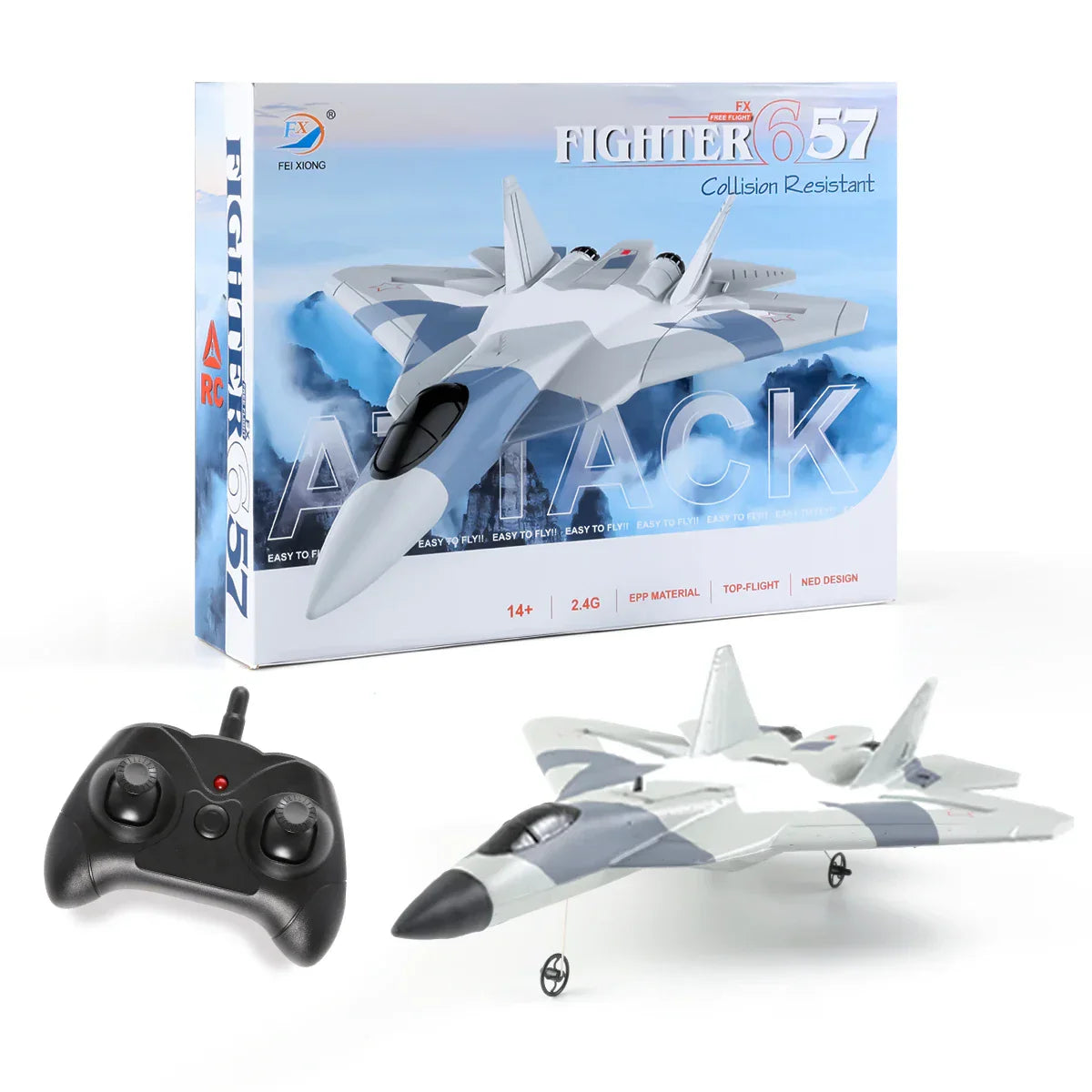 Kids RC Airplane 2.4GHz Fighter Jet Glider Remote Control Plane