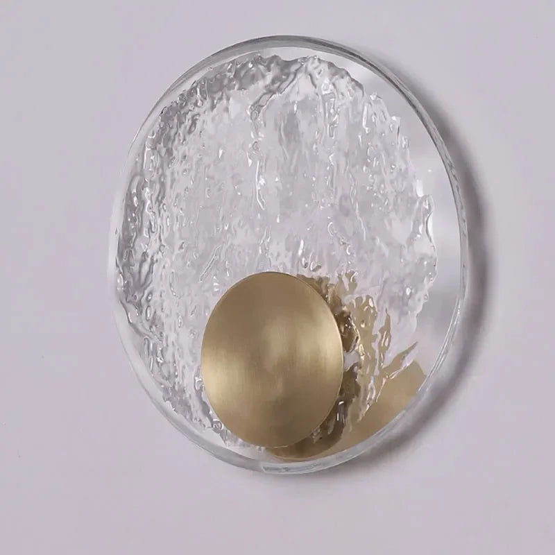 Luxury Copper Crystal Wall Lamp Modern Bedside Sconce Living Room Decor