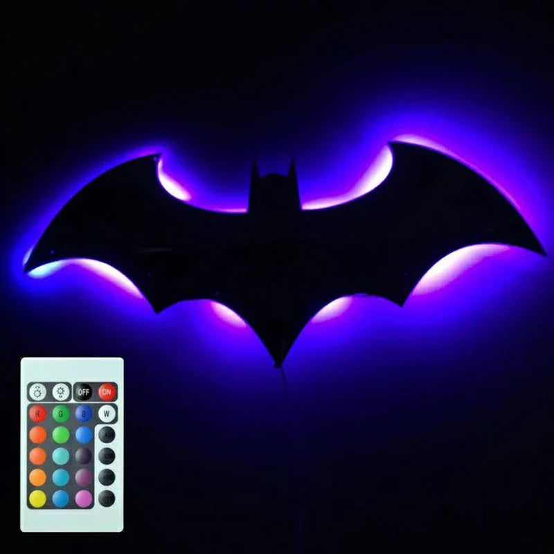 ZK50 Color Changing LED Night Light Bat Wing Wall Lamp Remote Bedside Ambient Light