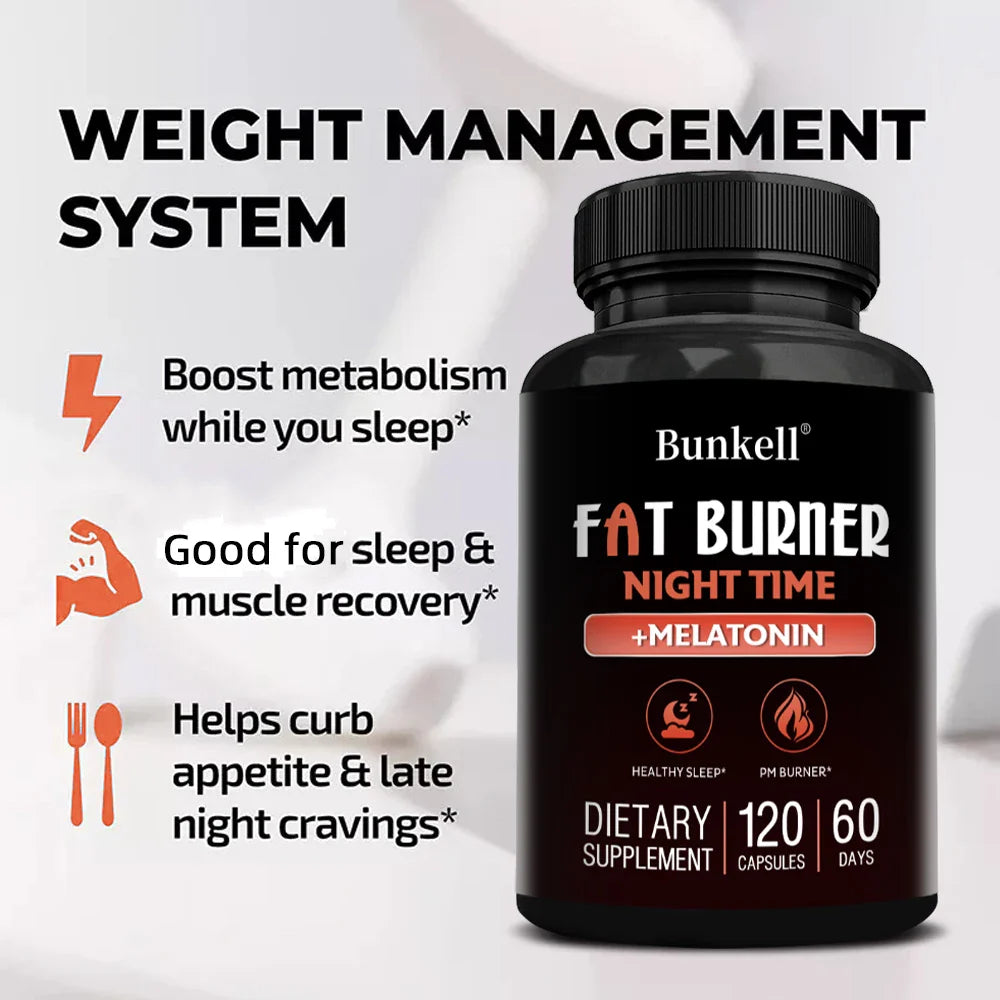 Fat Burning Supplement + Melatonin Supplement - 120 Capsules
