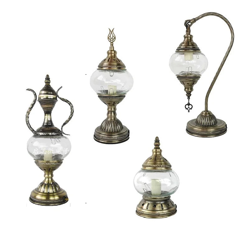 DIY Turkish Table Lamp Handmade LED Night Light Bedroom Decor Parent Child Gift