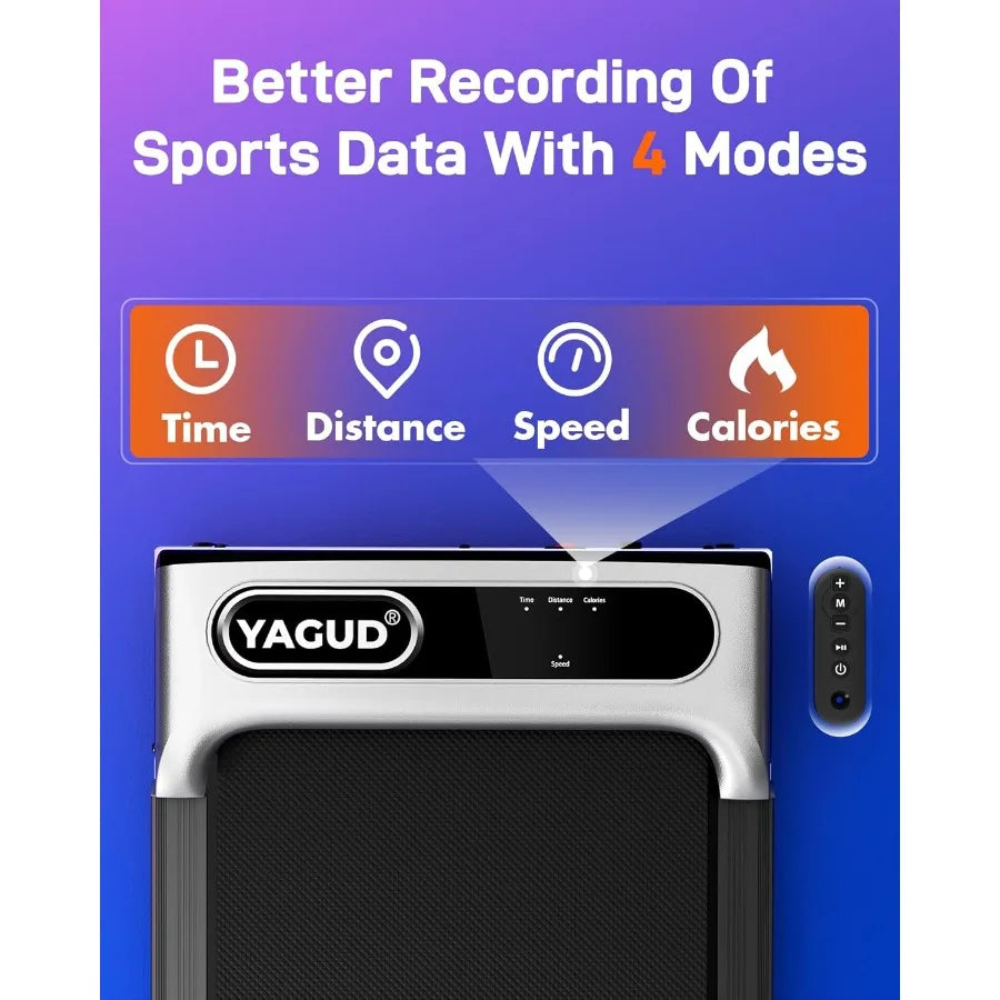 Under Desk Treadmill Walking Pad 2.5HP Portable Jogging Running Machine Remote