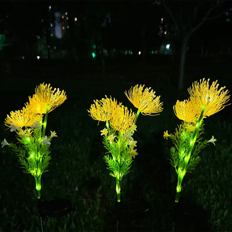 Outdoor Solar Garden Lights Flower Yard Lawn Courtyard Decoration Waterproof LED