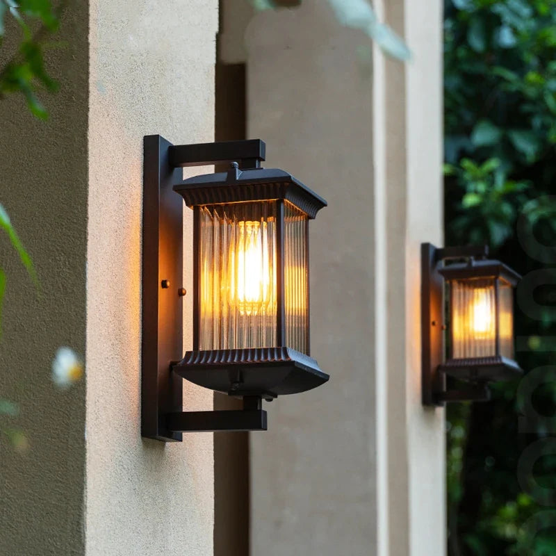 Outdoor Waterproof Metal Wall Lamp AC90-260V Exterior Porch Garden Villa Light