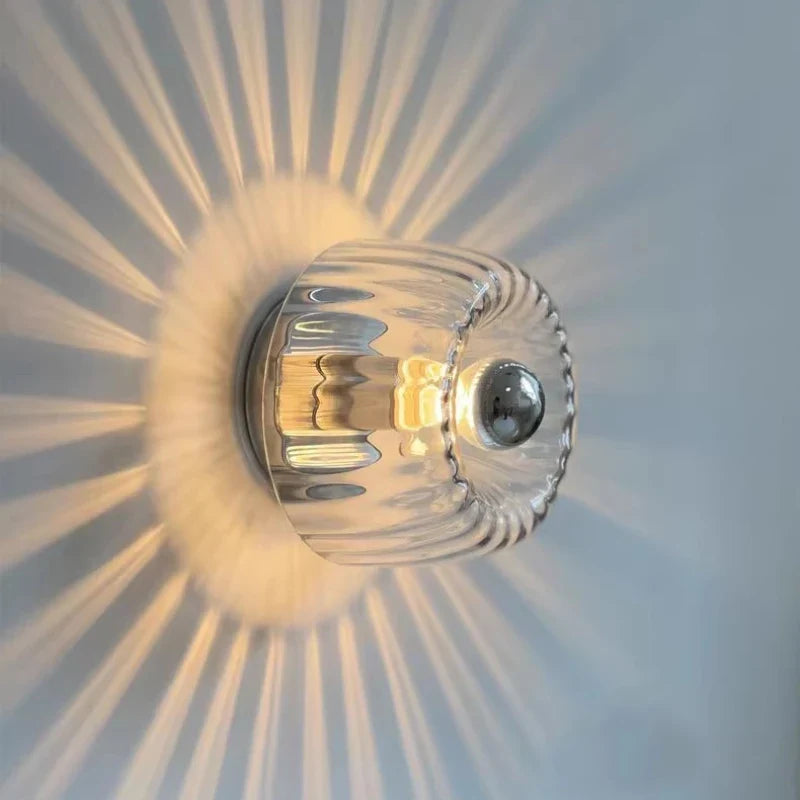 Nordic Bauhaus Glass Ceiling Light Retro LED Wall Lamp for Living Room Hallway