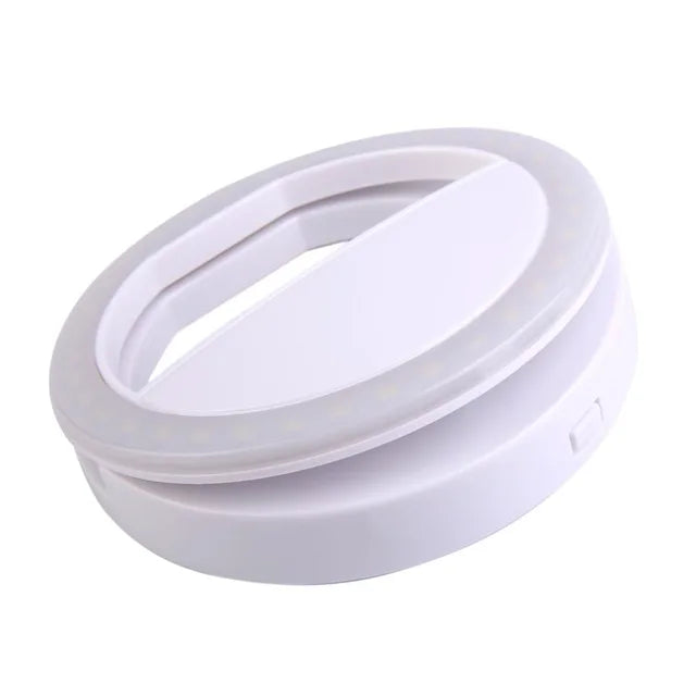 LED Selfie Ring Light Clip-On Phone Fill Light 36 LED Portable Video Lighting Lamp