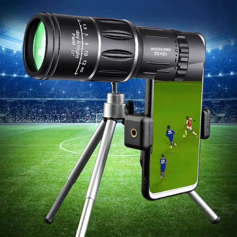 16x52 High Power Monocular Telescope Dual Focus Zoom Long Range Outdoor Viewing Scope