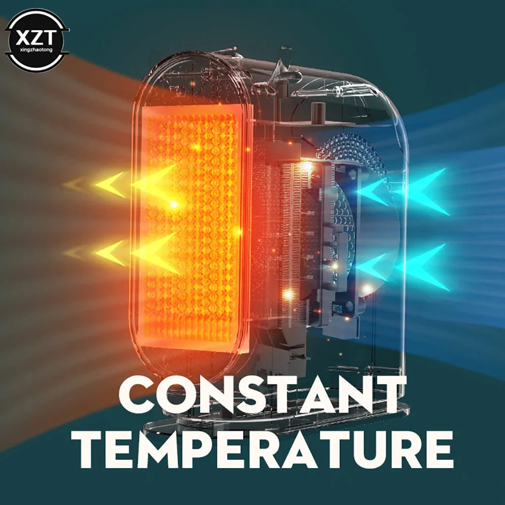 500W Desktop Electric Heater Smart Thermostat Fan Heater Fast Heating for Home