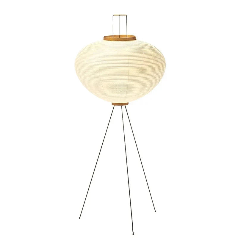 Japanese Paper Floor Lamp Retro Art Standing Light for Bedroom Living Room