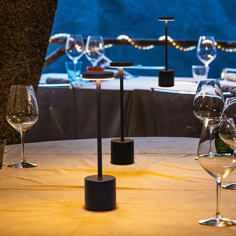 Cordless LED Table Lamp Dimmable Touch Night Light for Bar Restaurant Ambient Decor