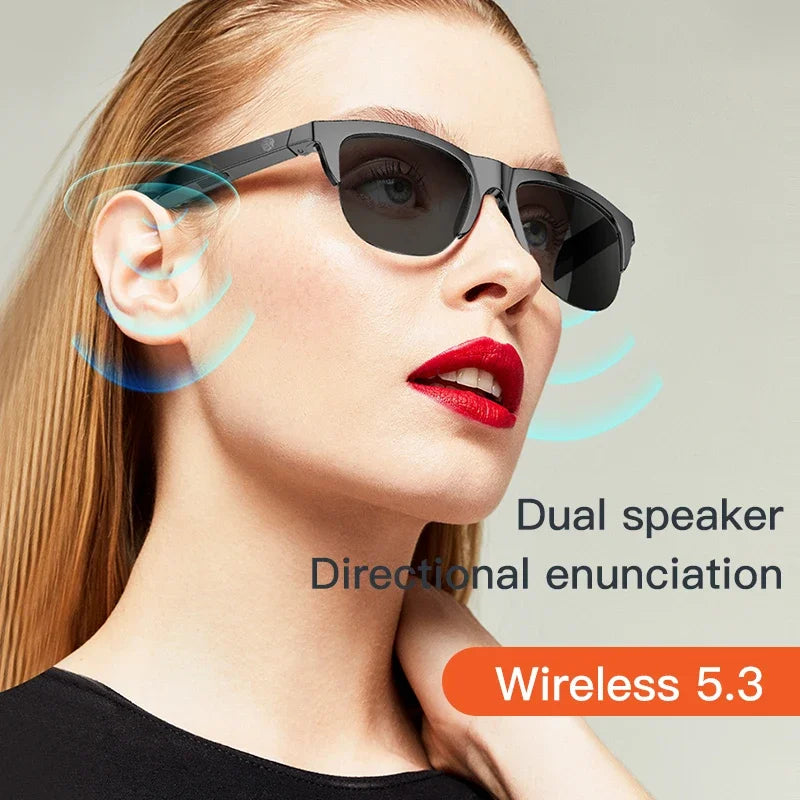 Bluetooth Smart Glasses V5.3 Wireless Sunglasses HIFI Call UV Protection Outdoor