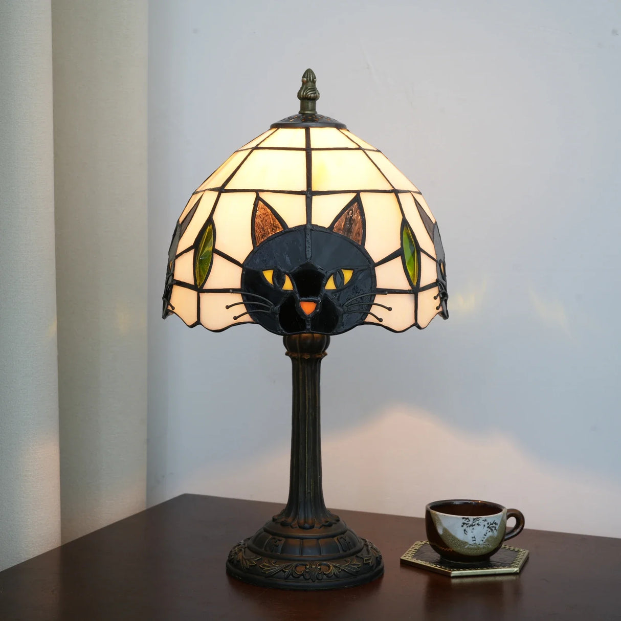 Cute Black Cat Table Lamp Night Light for Kids Bedroom Nursery Desk Decor