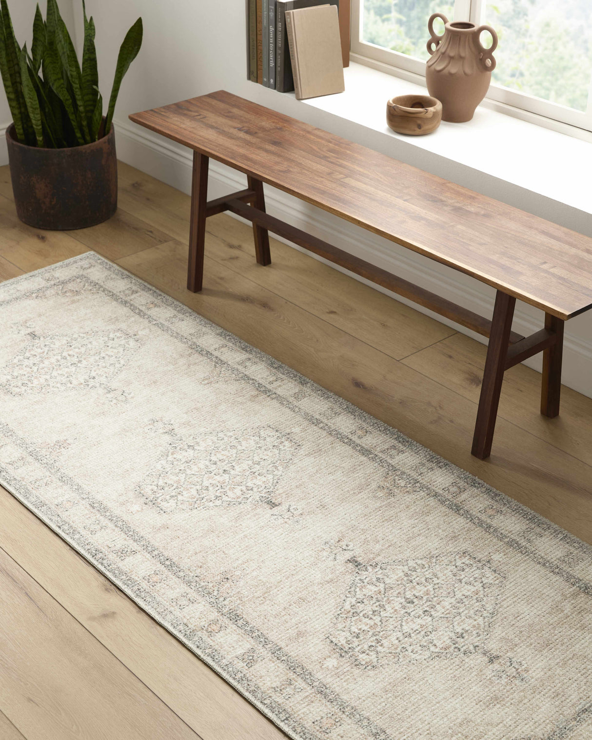 Lila Medallion Brown Area Rug