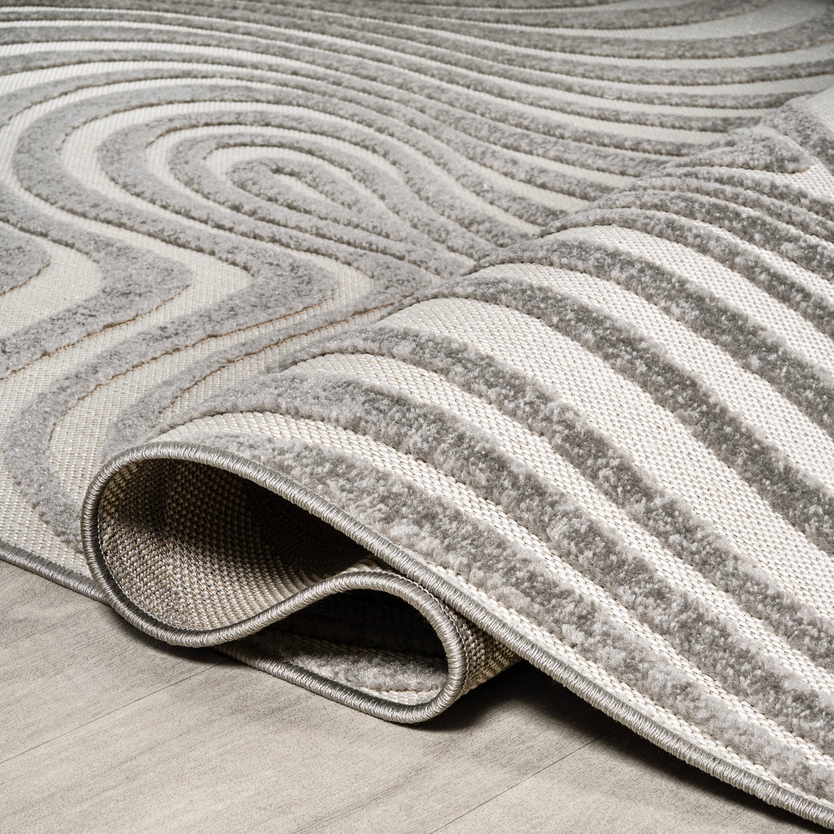 Maribo High-Low Abstract Groovy Indoor/Outdoor Runner Rug