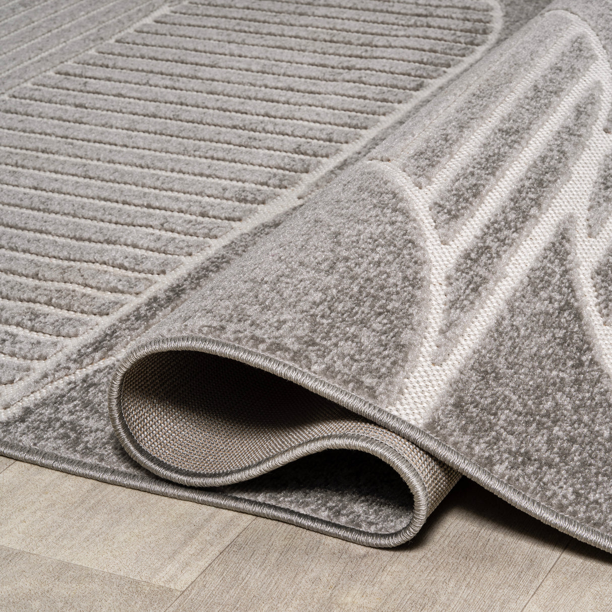 Nordby High-Low Geometric Scandi Striped Indoor/Outdoor Runner Rug