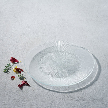 River, Textured Glass Plate- Set of 4