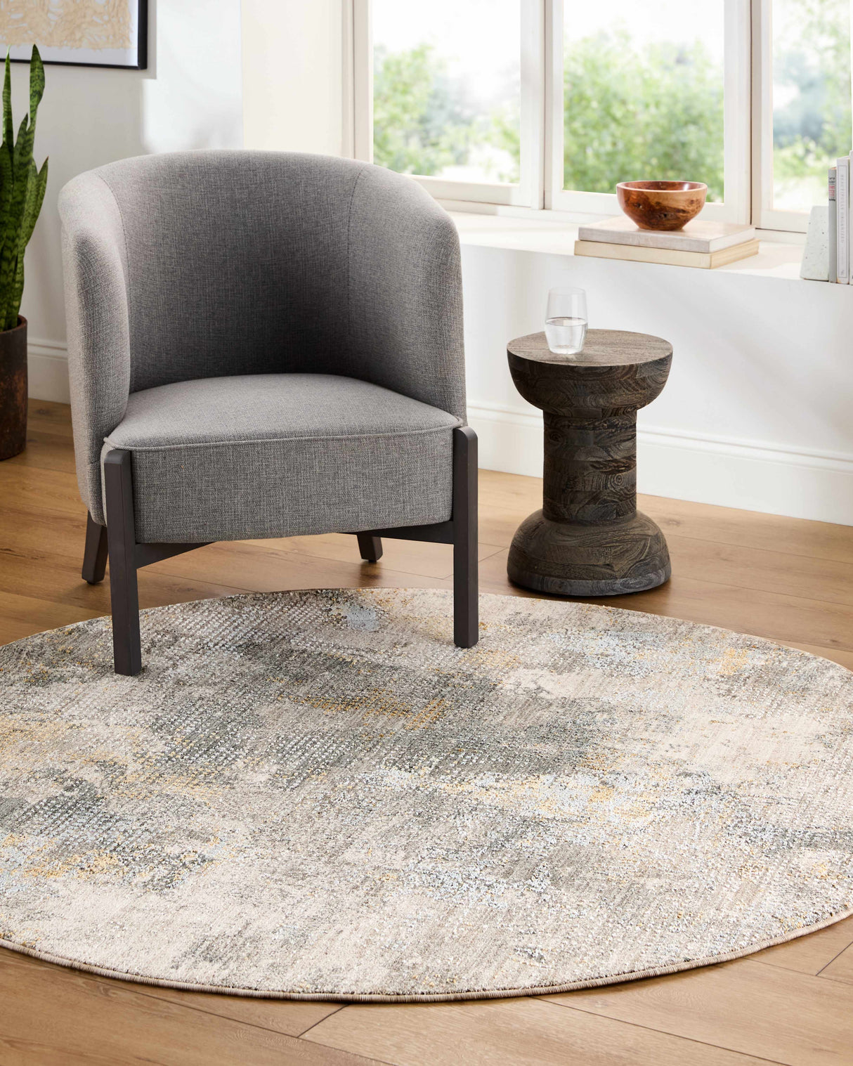Haydn Rock Pattern Rug with Fringes