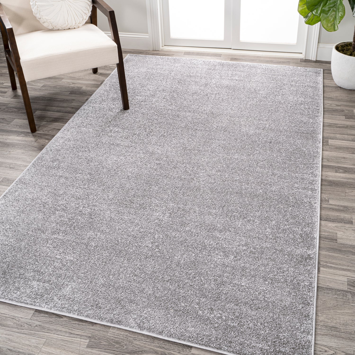 Haze Solid Sleek Low-Pile Area Rug- 11 Colors Available