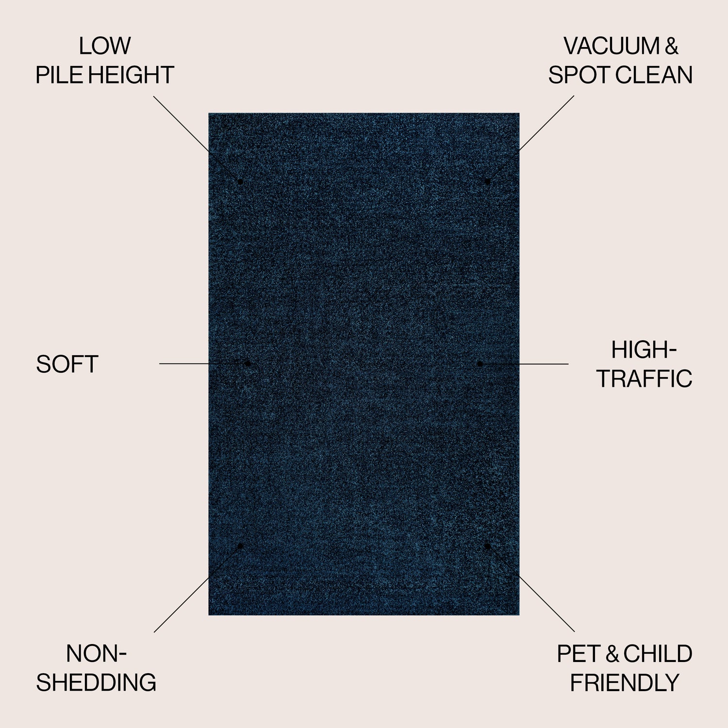 Haze Solid Sleek Low-Pile Area Rug- 11 Colors Available