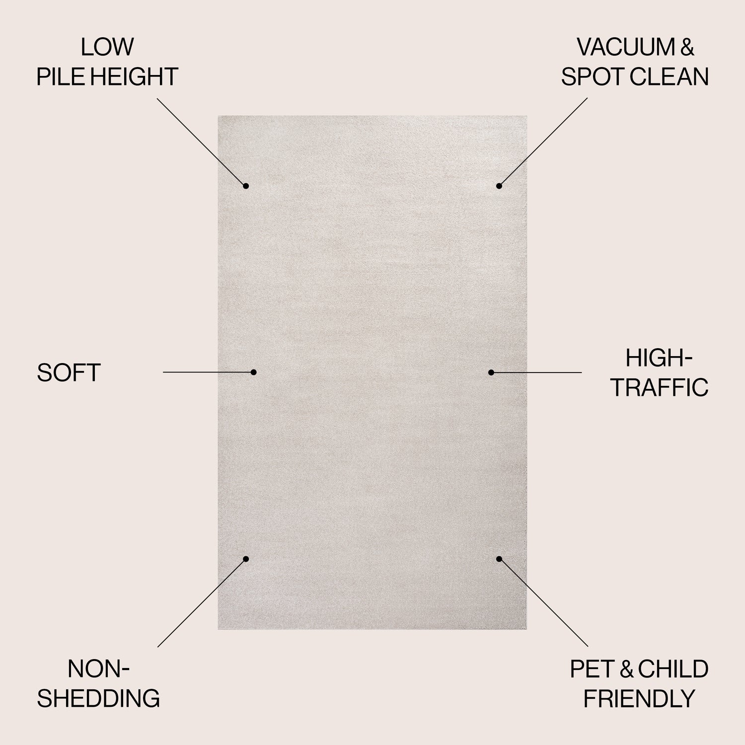Haze Solid Sleek Low-Pile Area Rug- 11 Colors Available