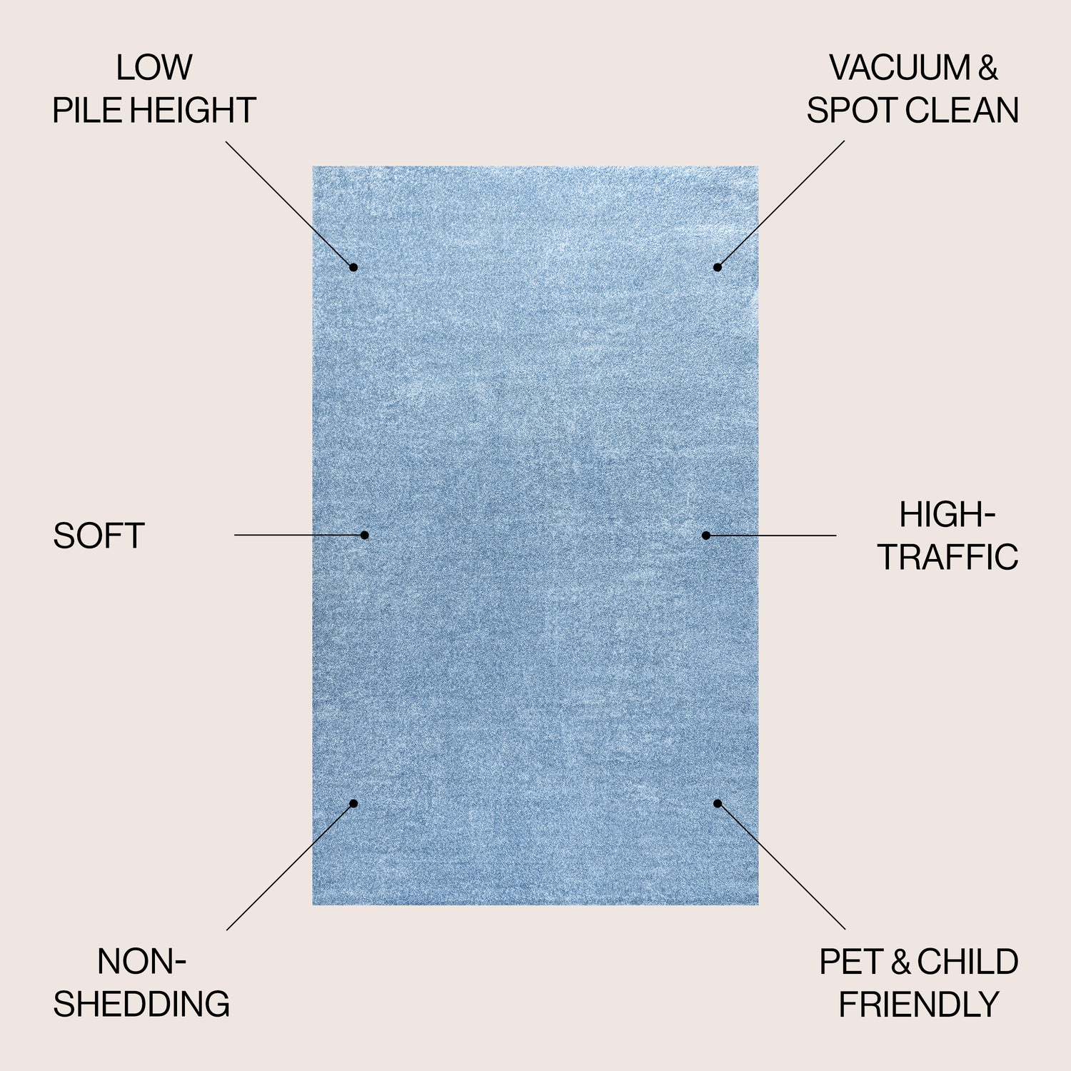 Haze Solid Sleek Low-Pile Area Rug- 11 Colors Available