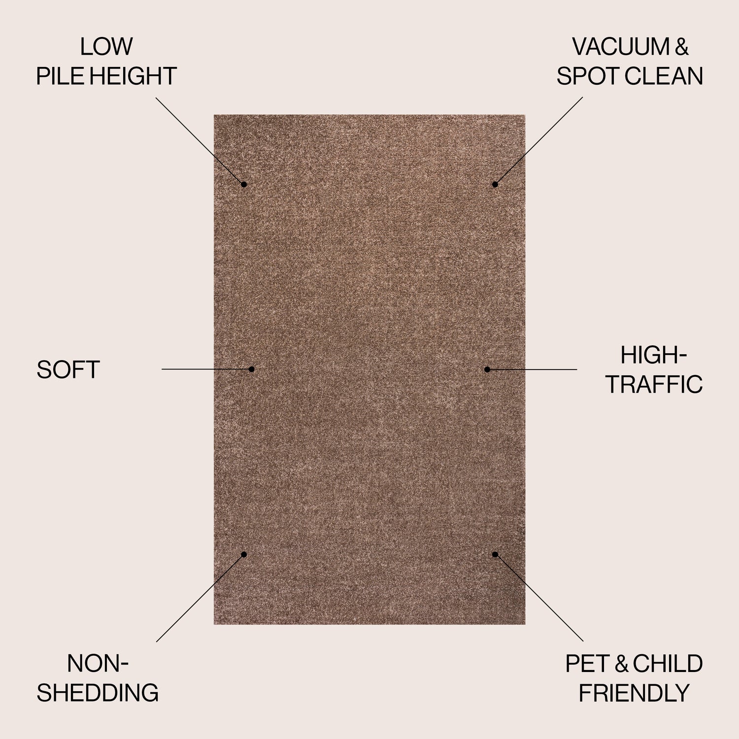 Haze Solid Sleek Low-Pile Area Rug- 11 Colors Available