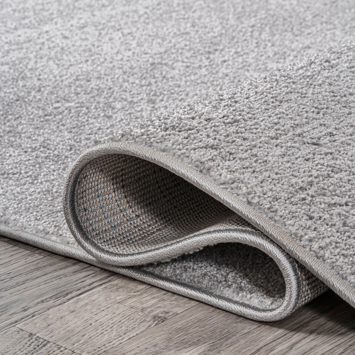 Haze Solid Unique Low-Pile Square Area Rug