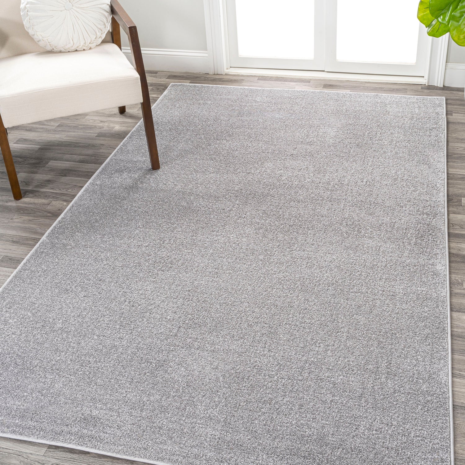 Haze Solid Sleek Low-Pile Area Rug- 11 Colors Available